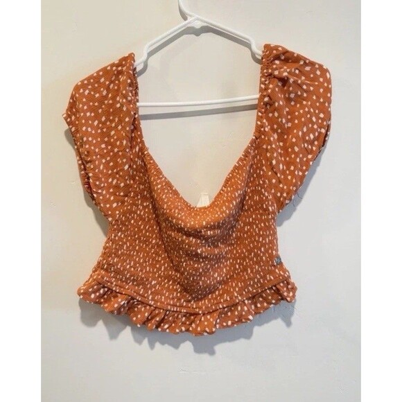Roxy Square Neck Polka Dot Blouse XL - Picture 1 of 3